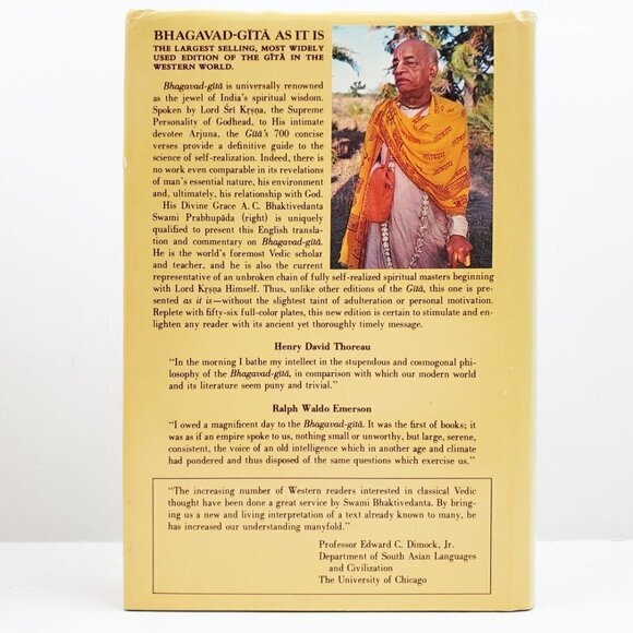 Bhagavad Gita As It Is VTG 1975 Hardcover Book Bhaktivedanta Swami Prabhupada - Picture 5 of 11